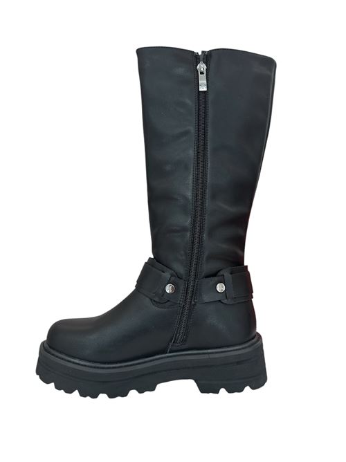 Stivale nero con logo PATRIZIA PEPE | PJ898.01NERO